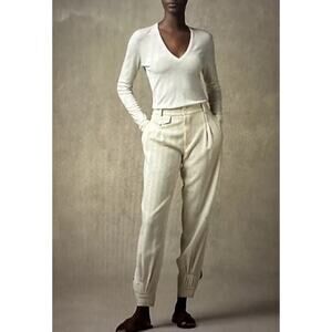 Ralph Lauren Collection Purple Label Cecillia Wool Silk Crepe Pants Trousers NWT